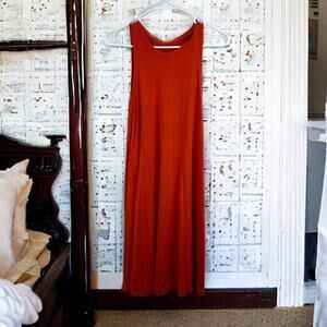 A New Day Women's small Sleeveless Orange Maxi Dress summer comfort